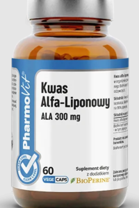 KWAS ALFA-LIPONOWY ALA (300 mg) BEZGLUTENOWY 60 KAPSUŁEK - PHARMOVIT (CLEAN LABEL)